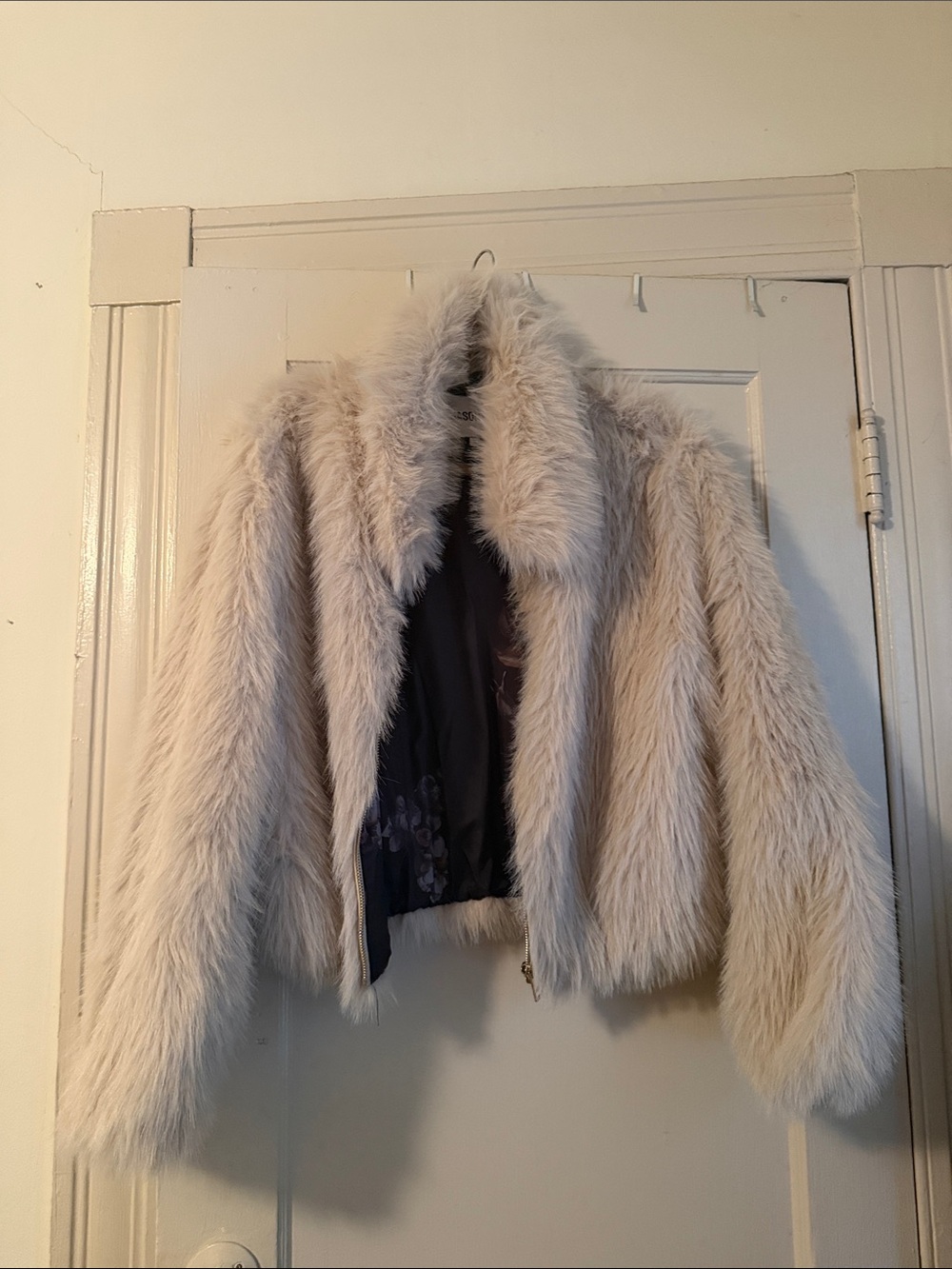 Jason Wu Cream Faux Fur Cropped Jacket